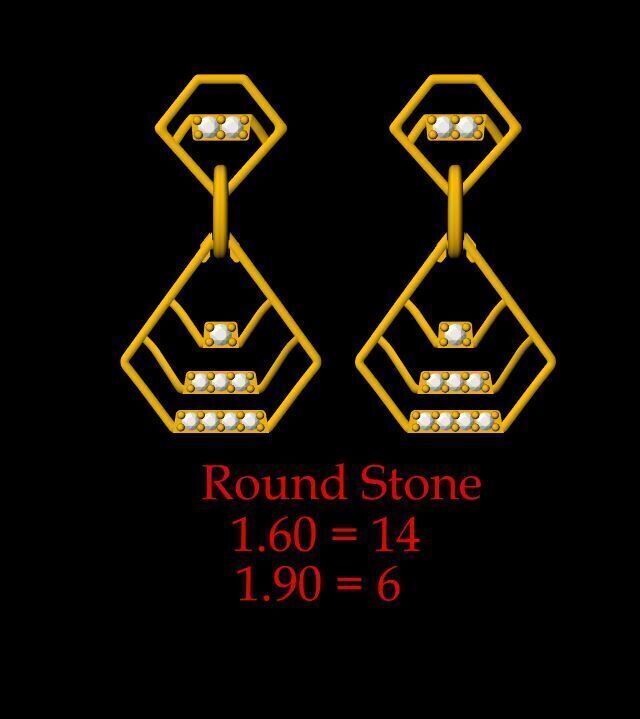 Simple Earring - 004 3D print model_9