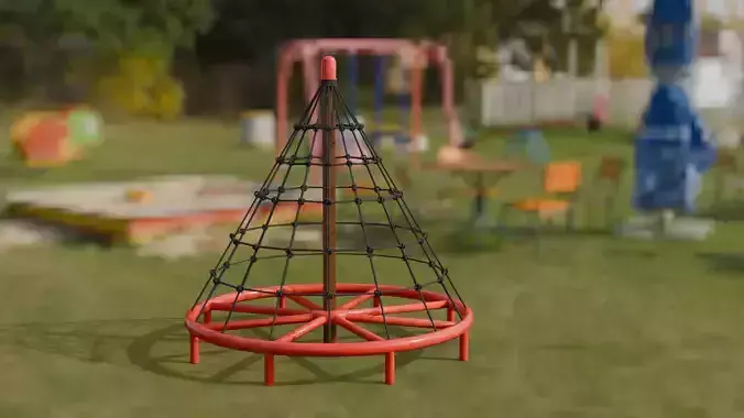 Pyramid climbing for In-Outdoor Playground 3D model
