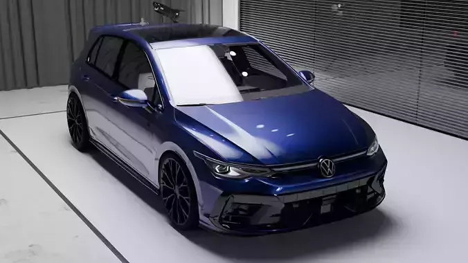 Volkswagen Golf R 2025 Low-poly 3D model