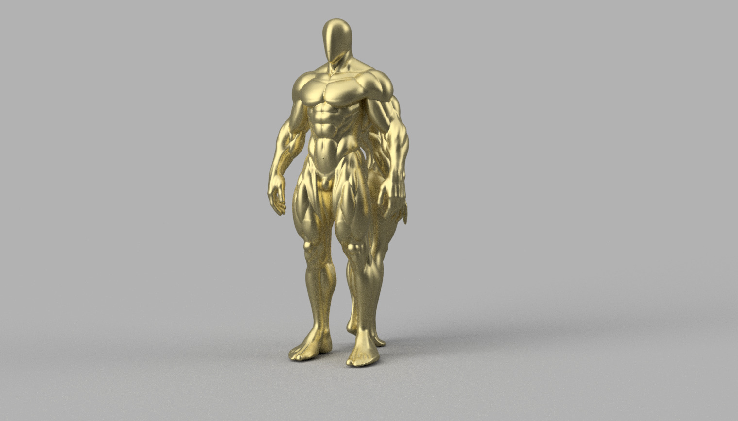 Muscular male and female  Figure 3D model_1