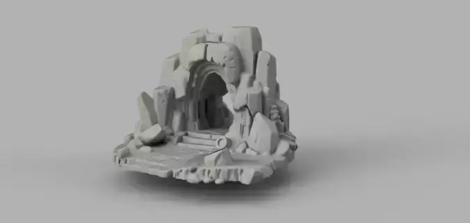 Ancient Cave Entrance Aquarium-Terrarium Decor 3D print model