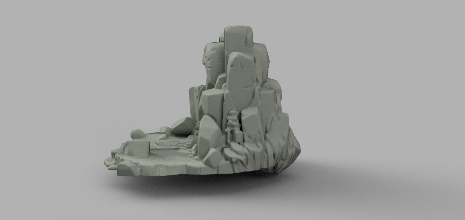 Ancient Cave Entrance Aquarium-Terrarium Decor 3D print model_3