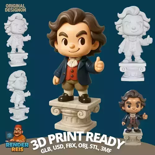 A Joyful Musical Icon in 3D 3D print model