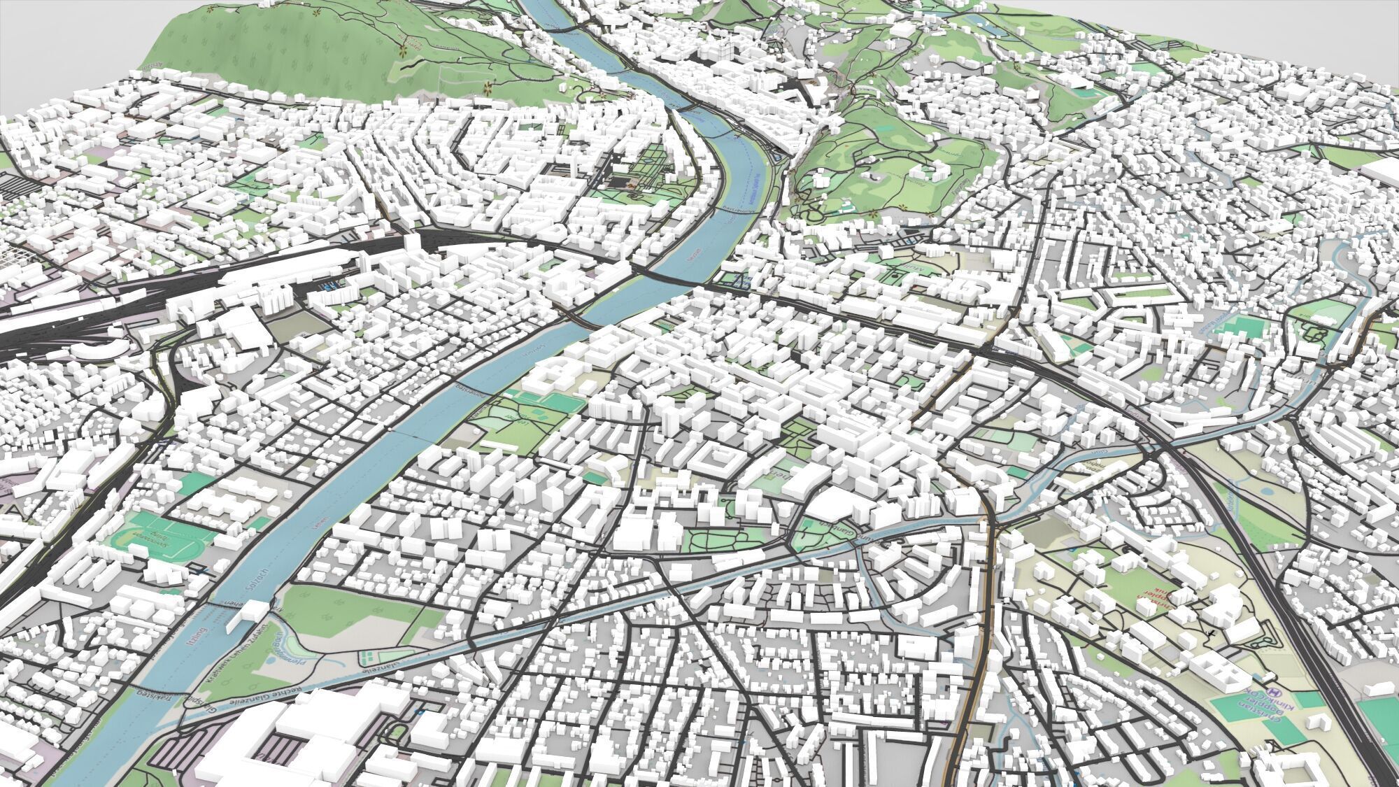 Cityscape Salzburg Austria 3D model_5