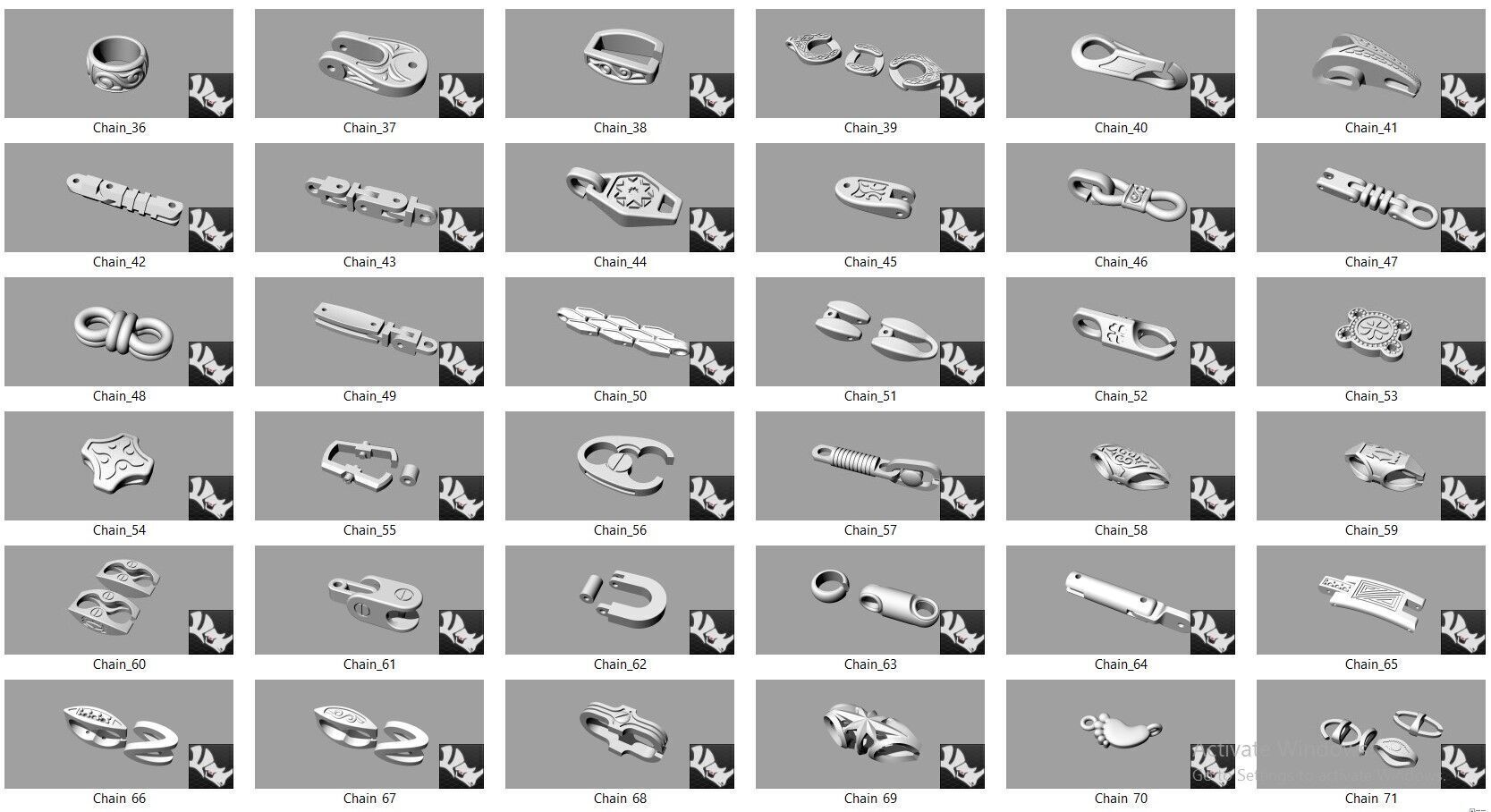 101 Jewelry Locks 3dm 3D print model_1