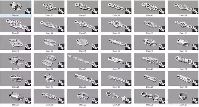 101 Jewelry Locks 3dm 3D print model 101 Jewelry Locks 3dm 3D print model