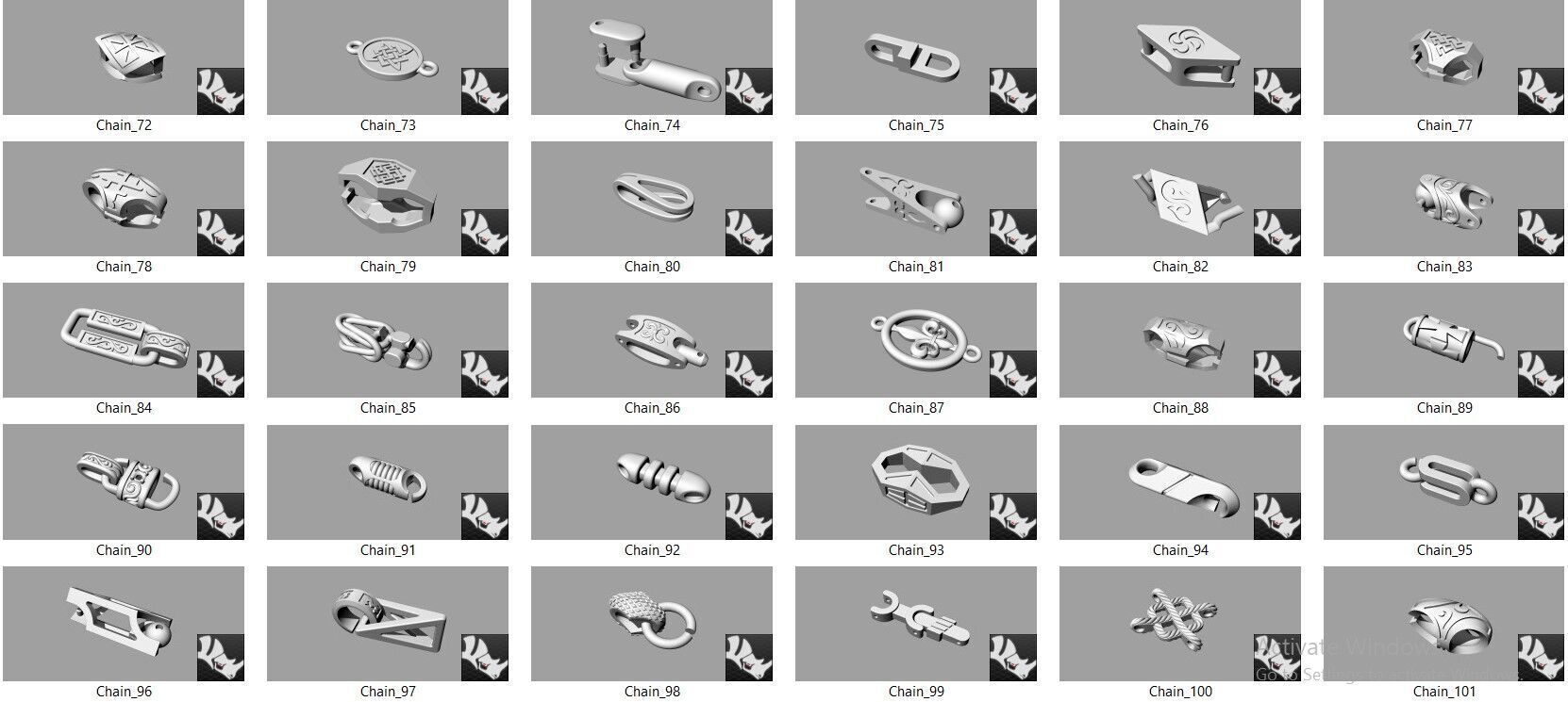 101 Jewelry Locks 3dm 3D print model_2