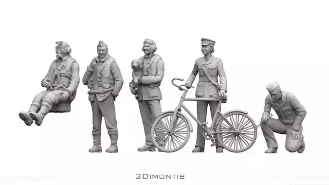 British Pilots and Ground Personnel WW2