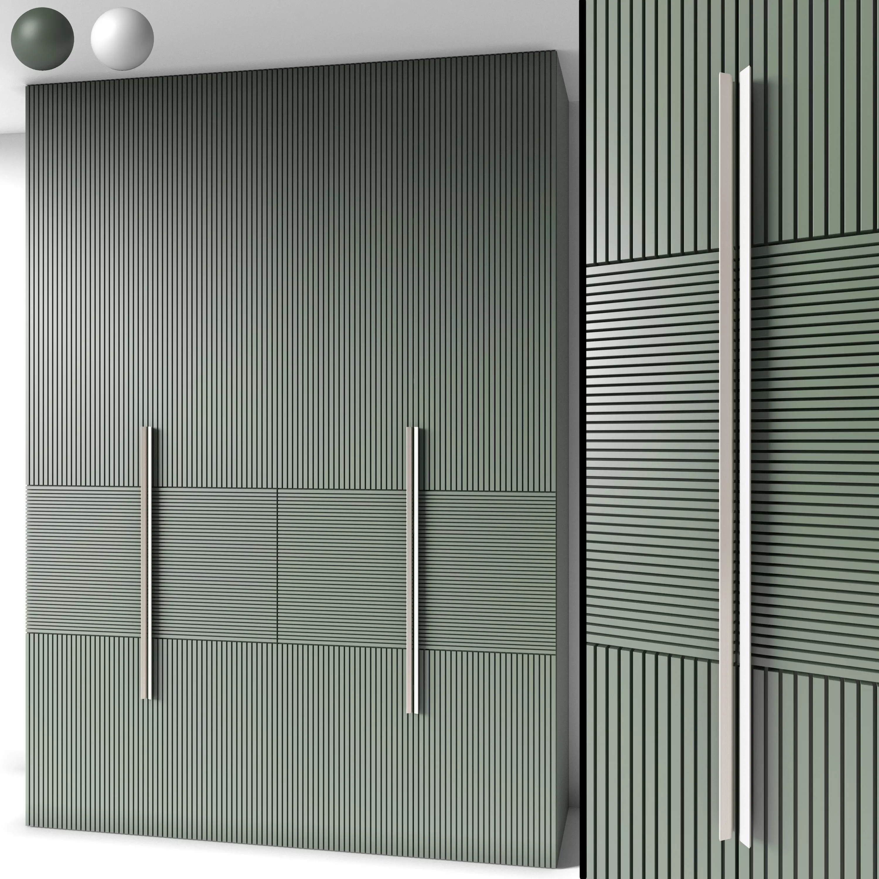Modern wardrobe 07 Free 3D model_0