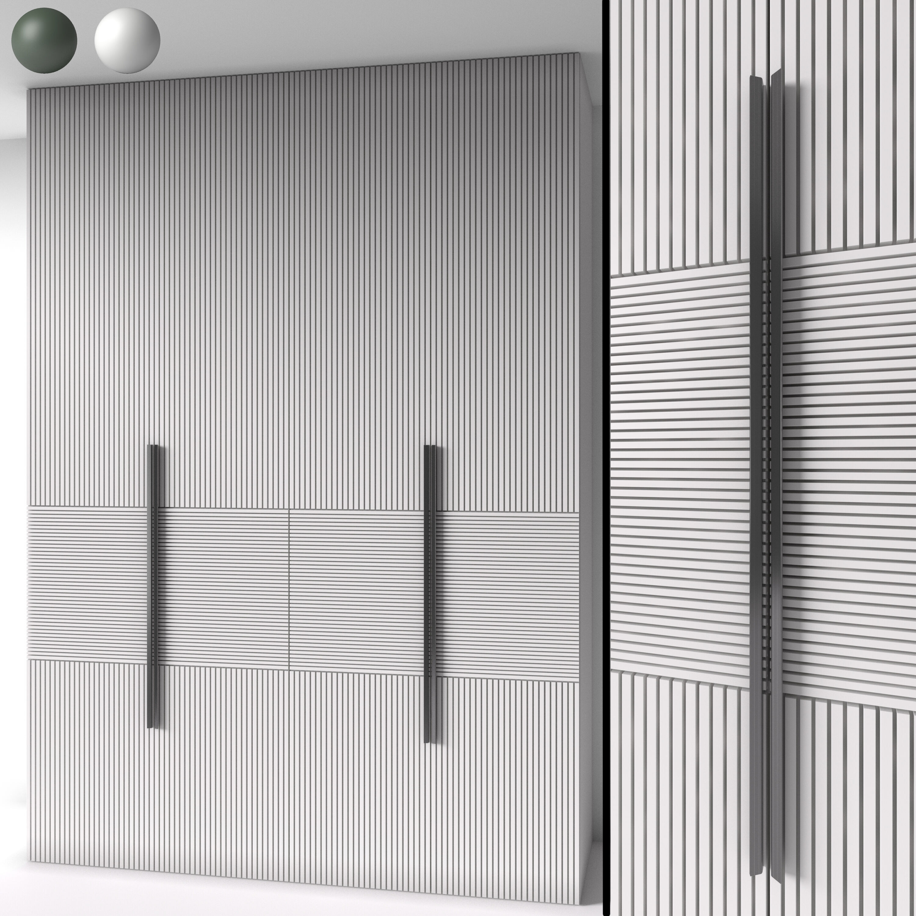 Modern wardrobe 07 Free 3D model_1