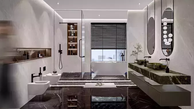 Sketchup Model Bathroom Design 3D model