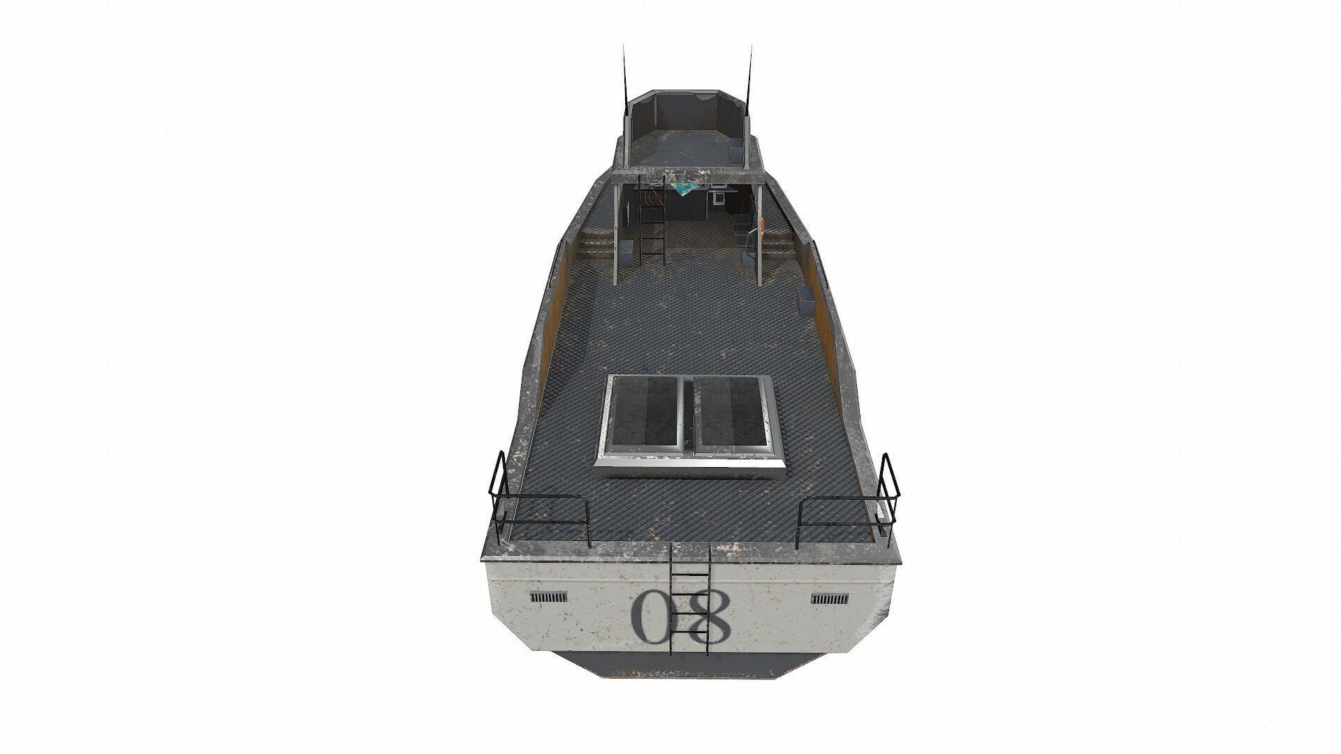 Patrol Boat Low-poly PBR Low-poly 3D model_5