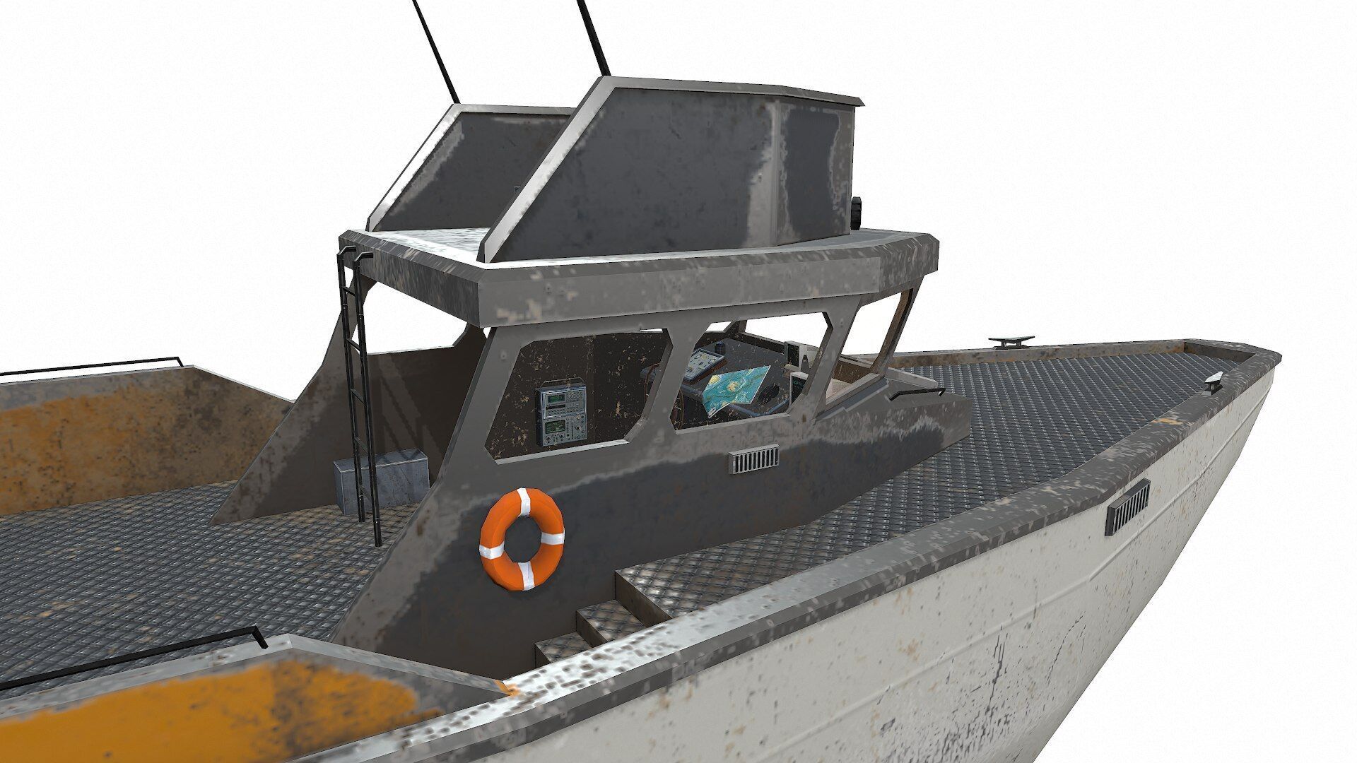 Patrol Boat Low-poly PBR Low-poly 3D model_13
