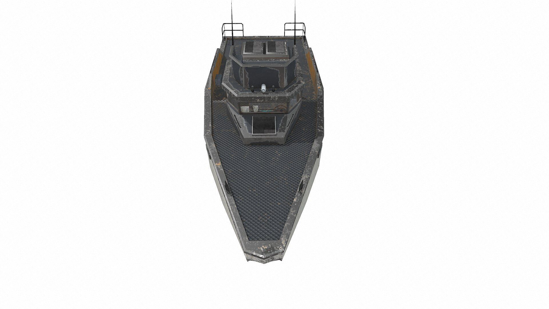 Patrol Boat Low-poly PBR Low-poly 3D model_15