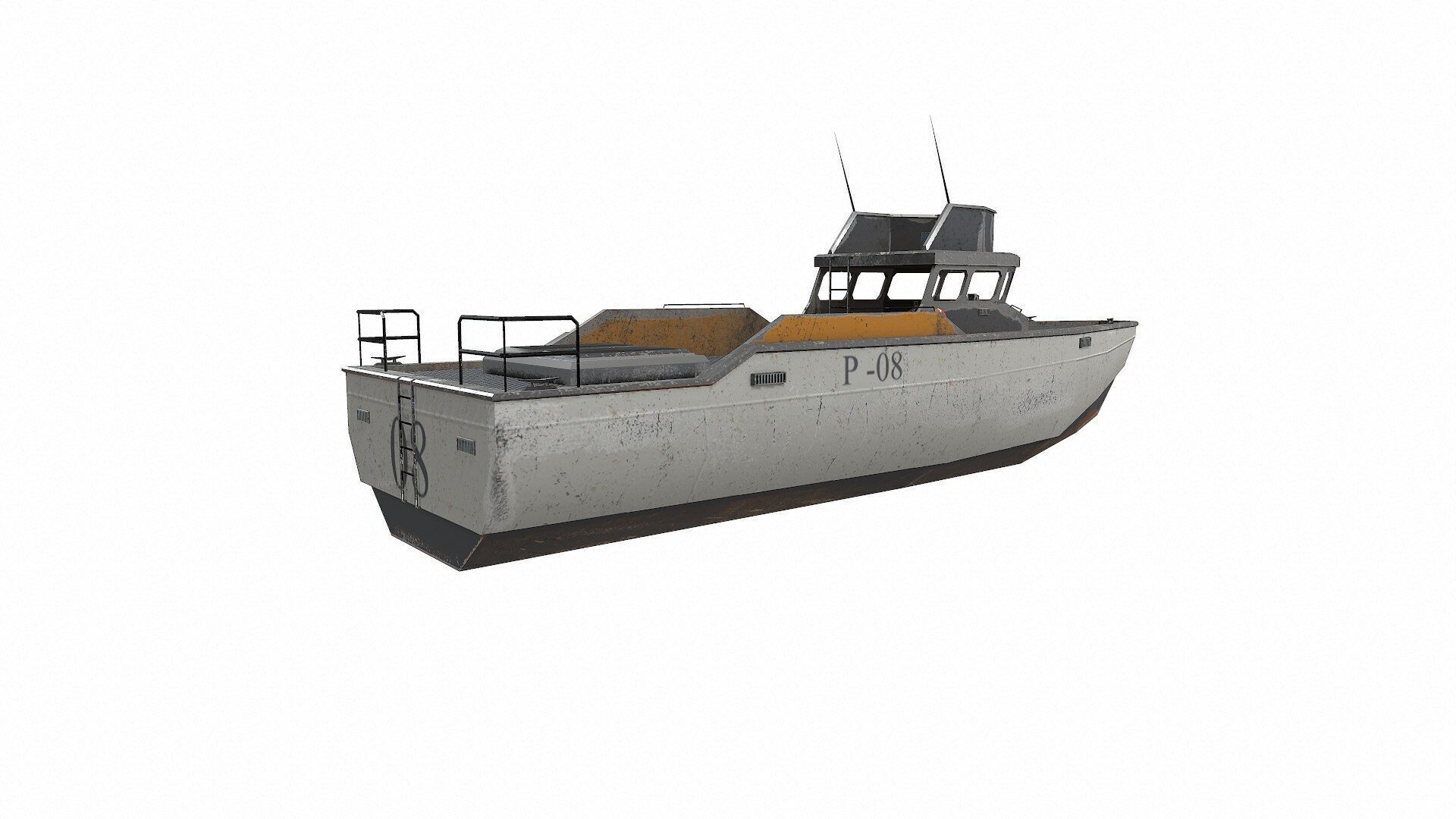 Patrol Boat Low-poly PBR Low-poly 3D model_6