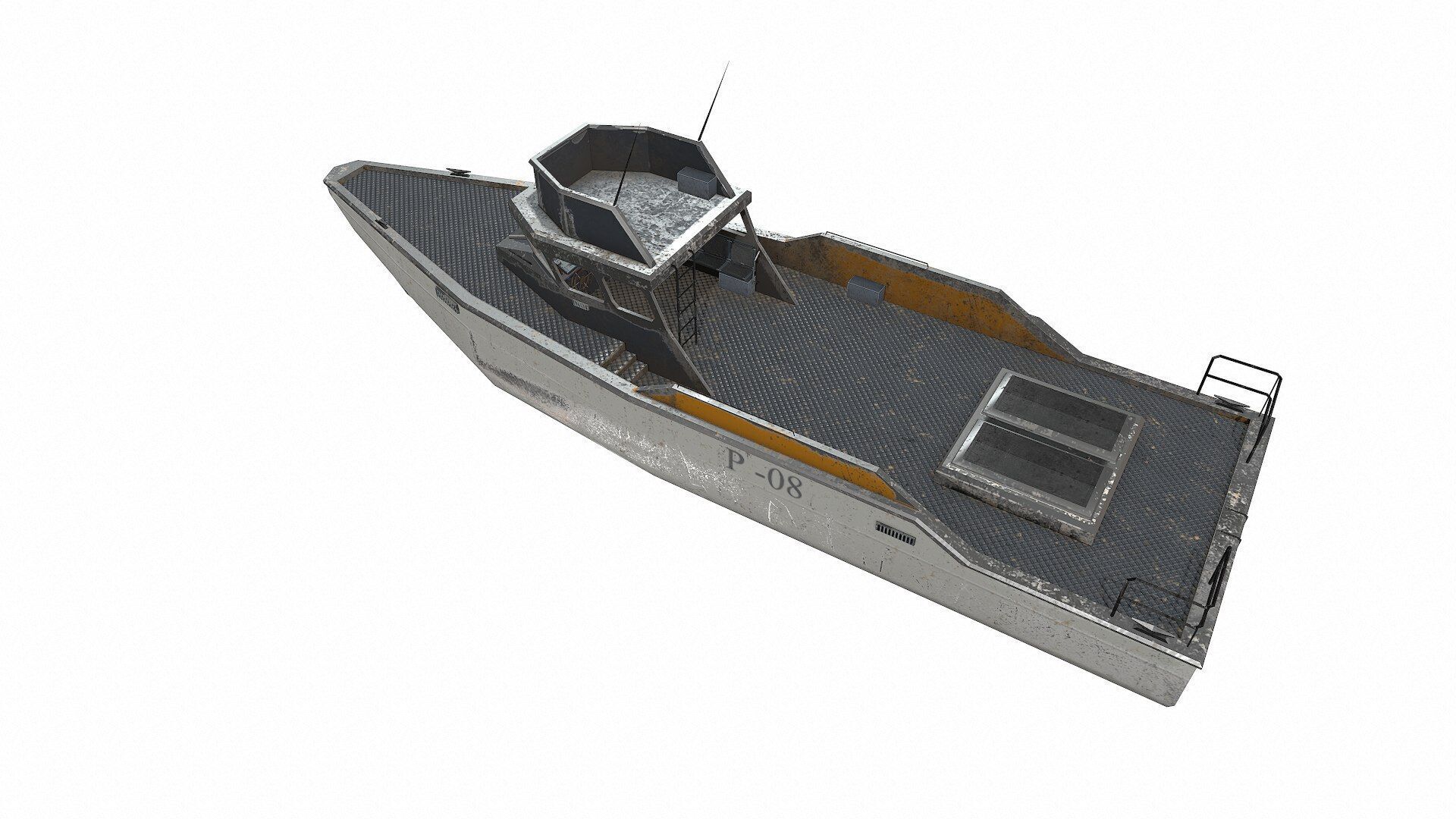 Patrol Boat Low-poly PBR Low-poly 3D model_3
