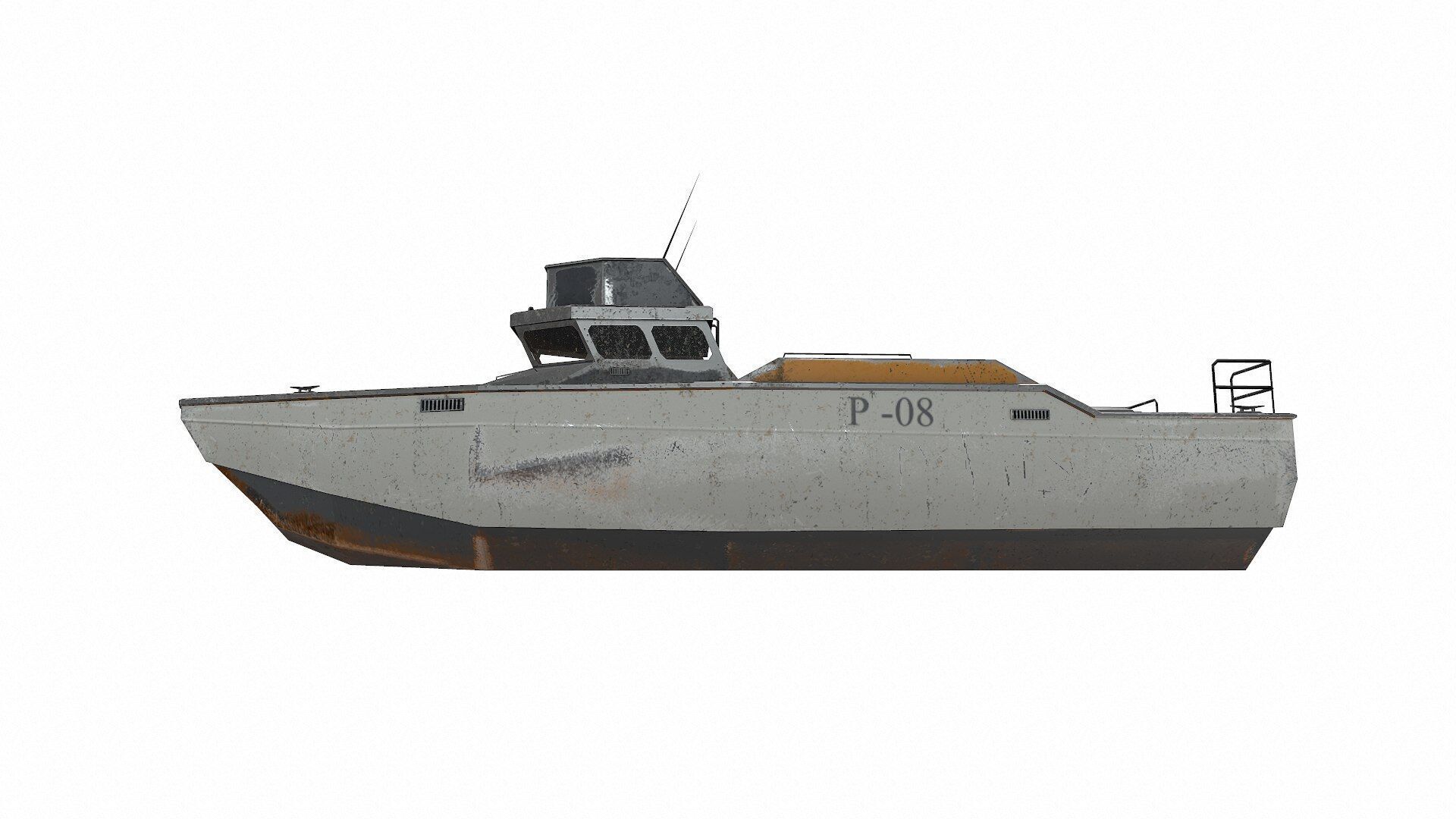 Patrol Boat Low-poly PBR Low-poly 3D model_2