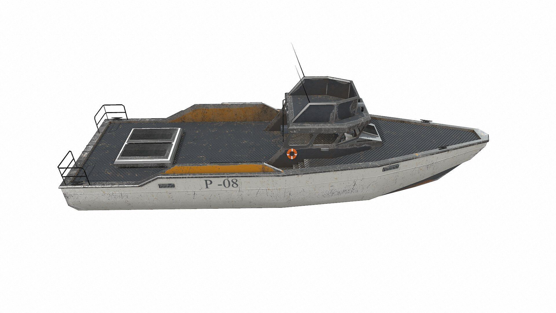 Patrol Boat Low-poly PBR Low-poly 3D model_9