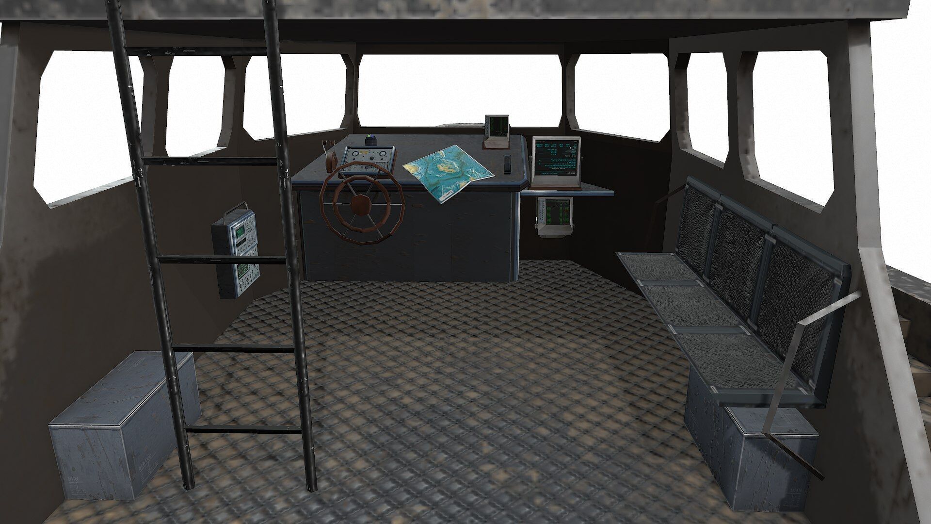 Patrol Boat Low-poly PBR Low-poly 3D model_10