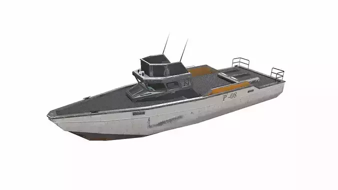 Patrol Boat Low-poly PBR Low-poly 3D model