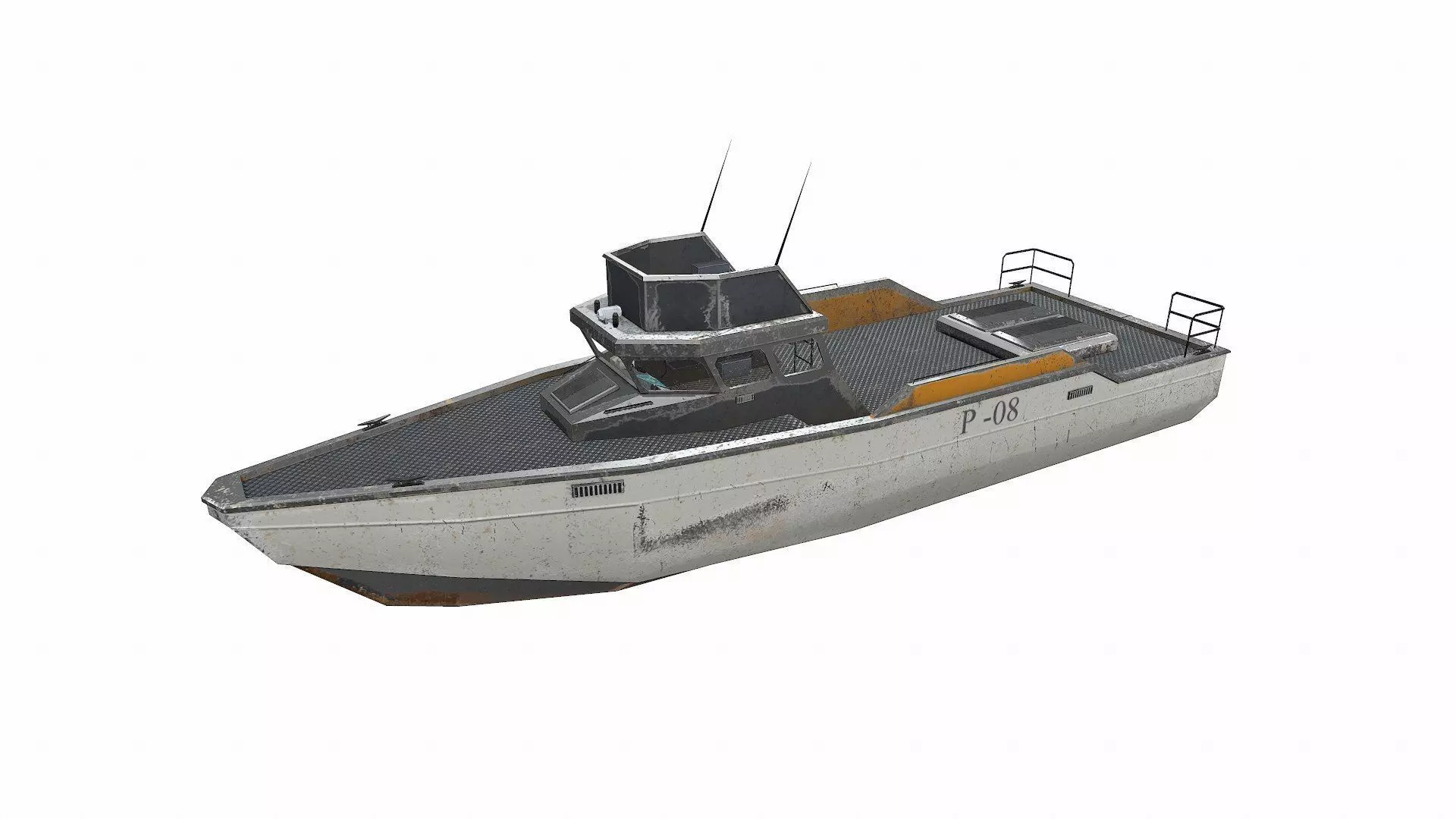 Patrol Boat Low-poly PBR Low-poly 3D model_0