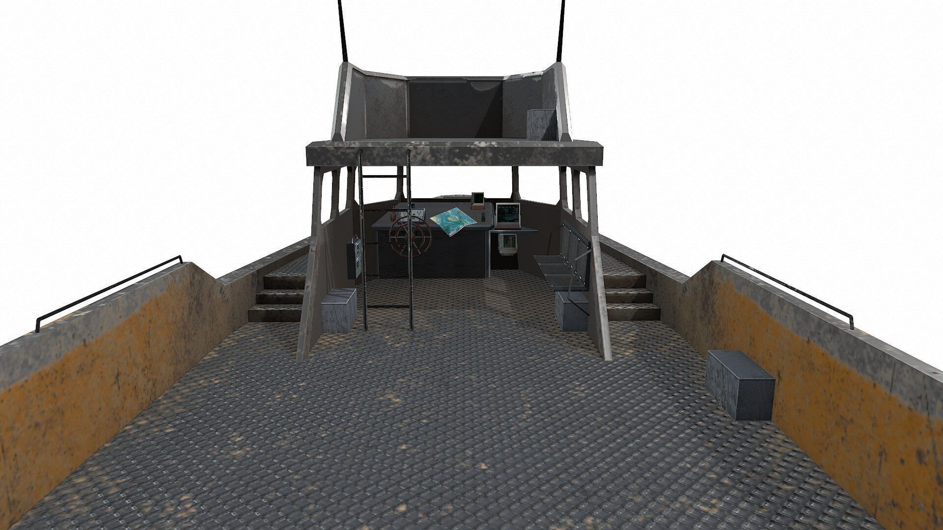 Patrol Boat Low-poly PBR Low-poly 3D model_16