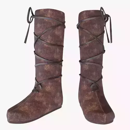Low Poly Medieval Boots