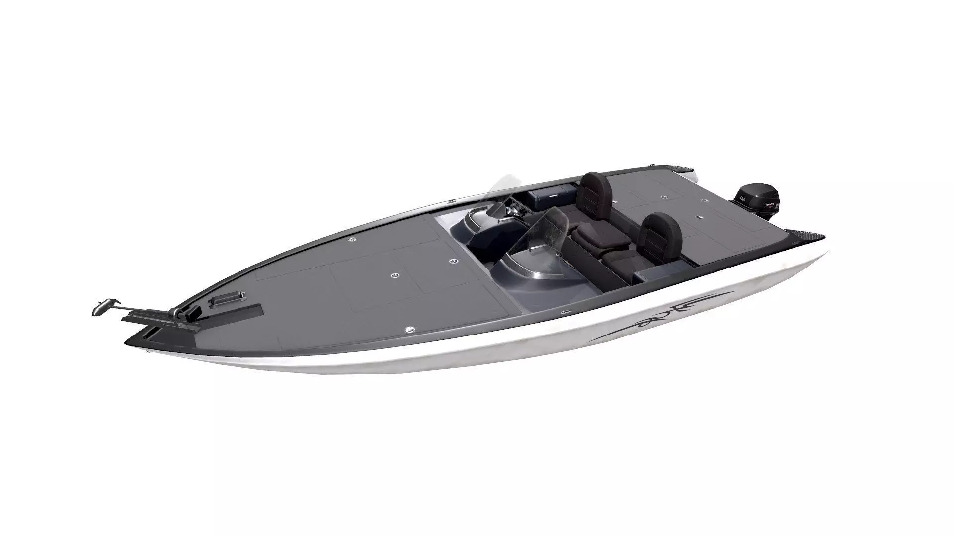 Bass Fishing Motorboat Low-poly PBR Low-poly 3D model