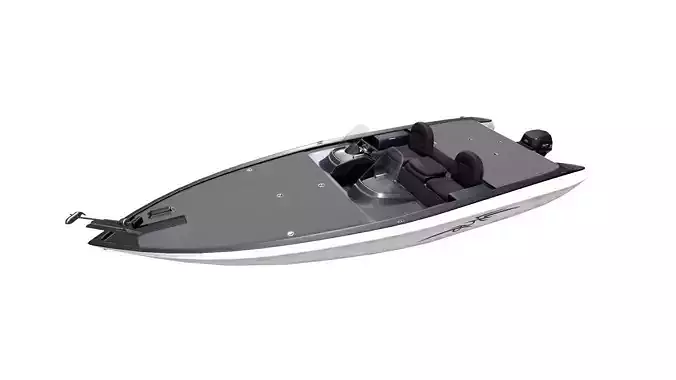 Bass Fishing Motorboat Low-poly PBR