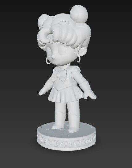 Chibi Defender of the Moon in 3D 3D print model_6