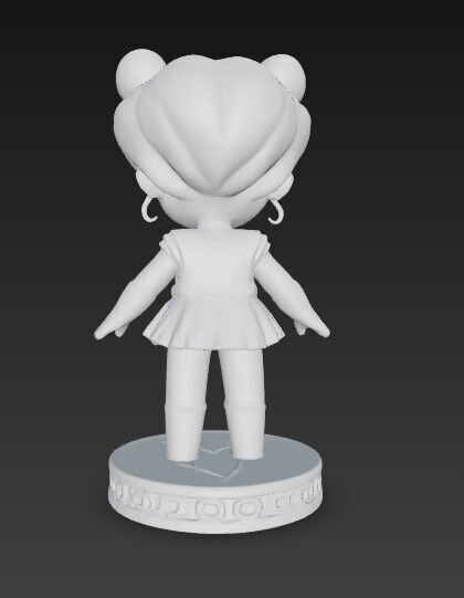 Chibi Defender of the Moon in 3D 3D print model_2