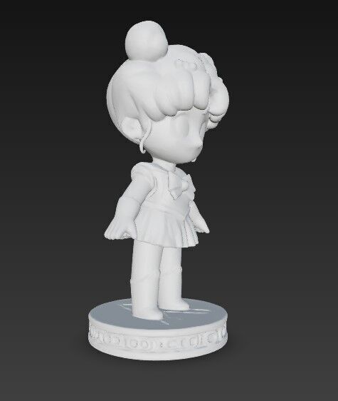 Chibi Defender of the Moon in 3D 3D print model_11