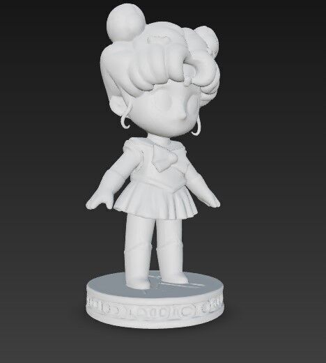 Chibi Defender of the Moon in 3D 3D print model_10