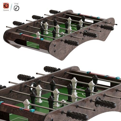 Table Football Low-poly 3D model