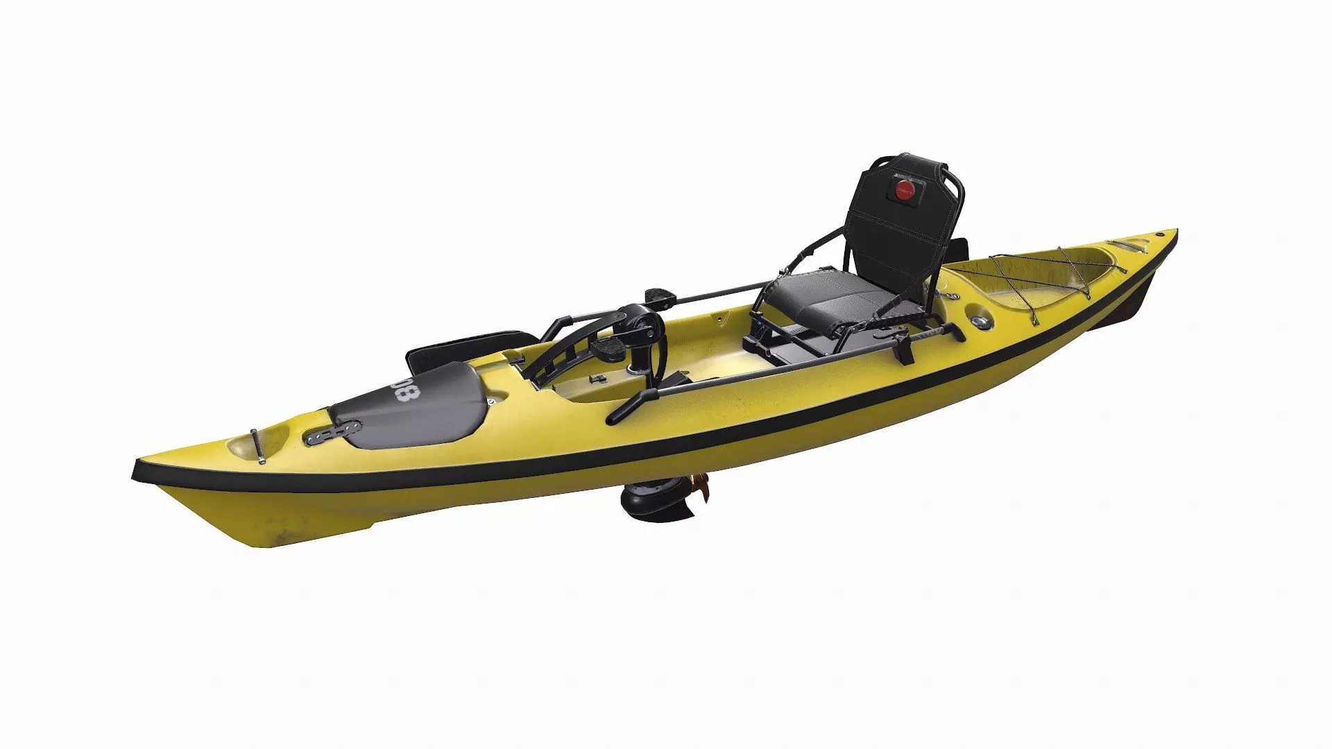Fishing Kayak PBR Low-poly 3D model_0