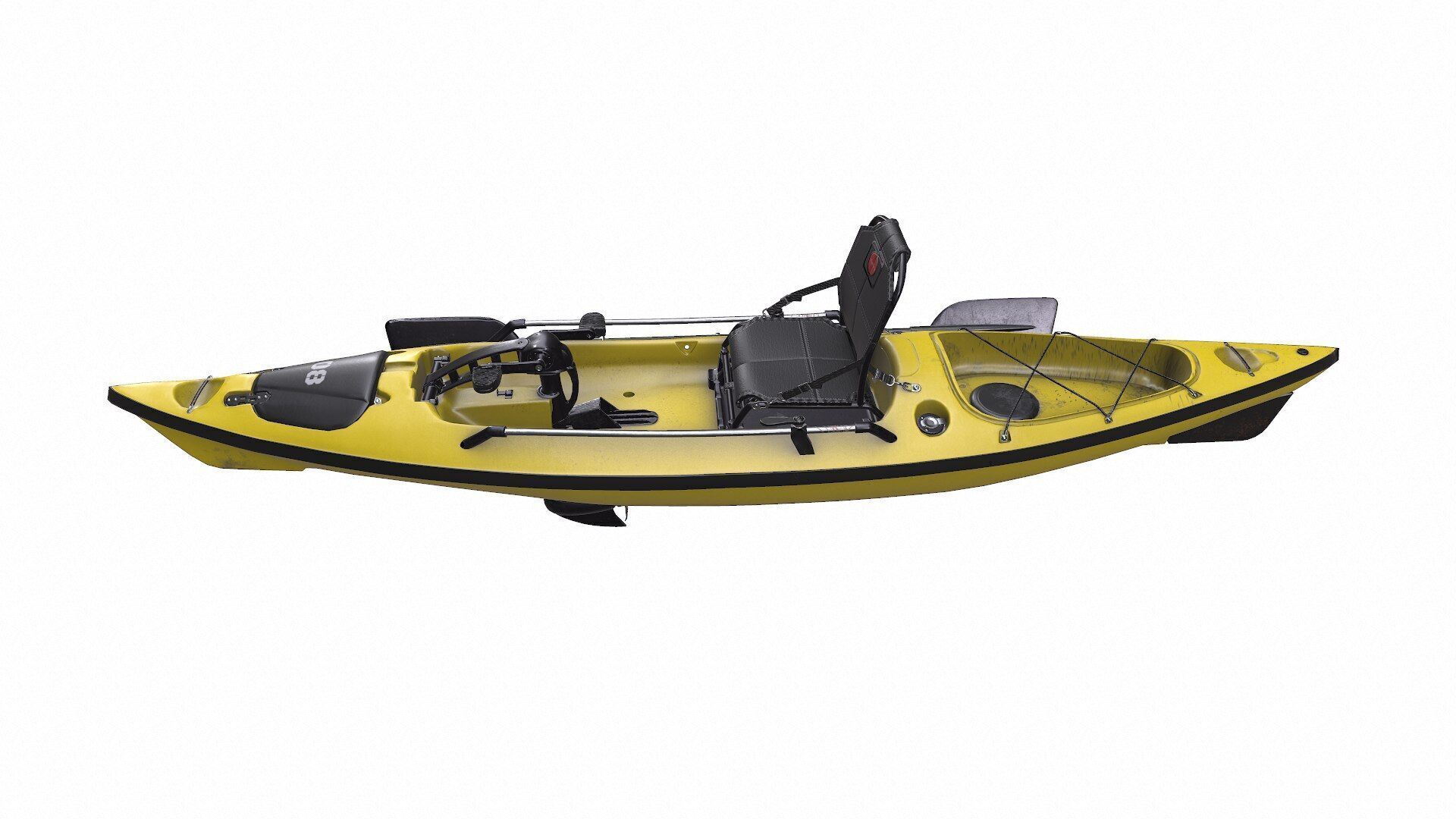 Fishing Kayak PBR Low-poly 3D model_1