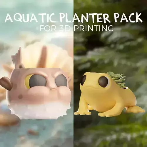 Aquatic Planter Pack - Plant Pots 3D print model