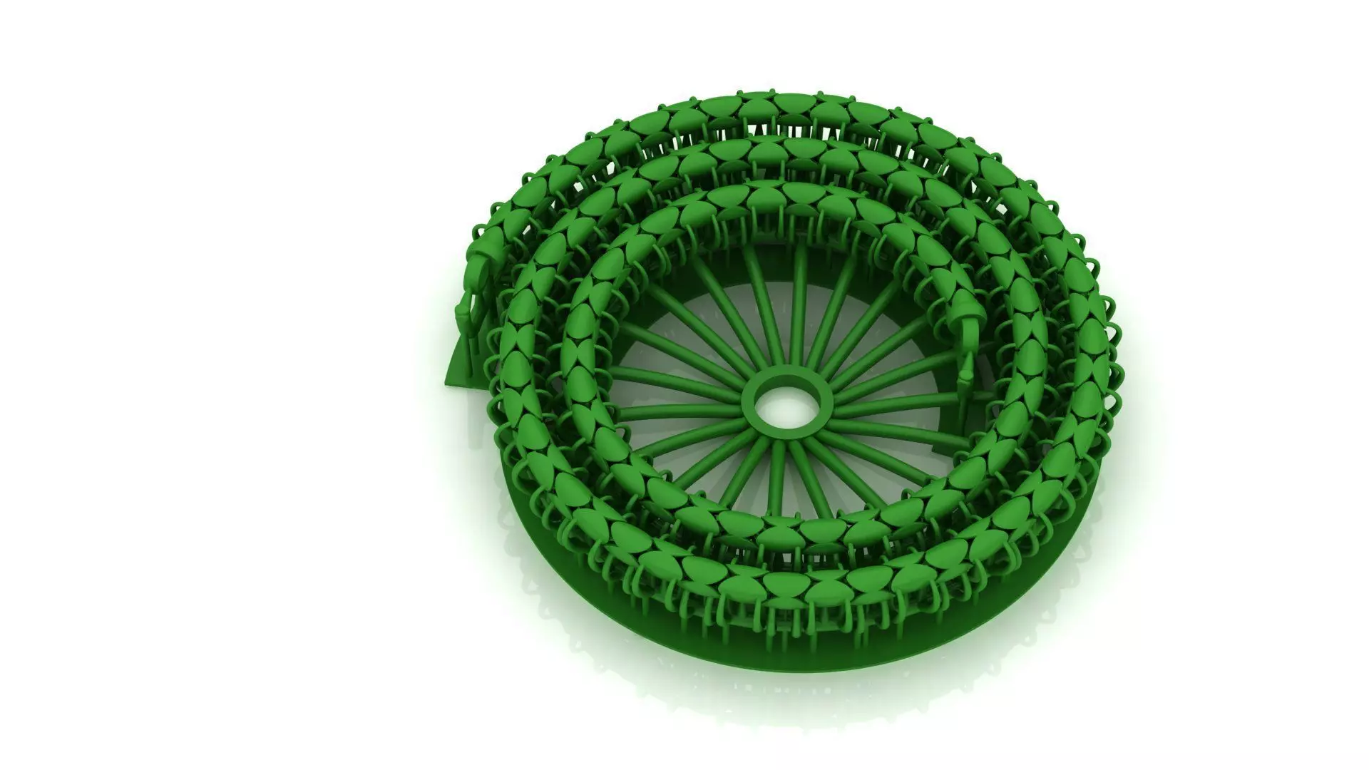 4MM Top Premium Oval Unisex 3D Chain Ready to Print  3D print model_0