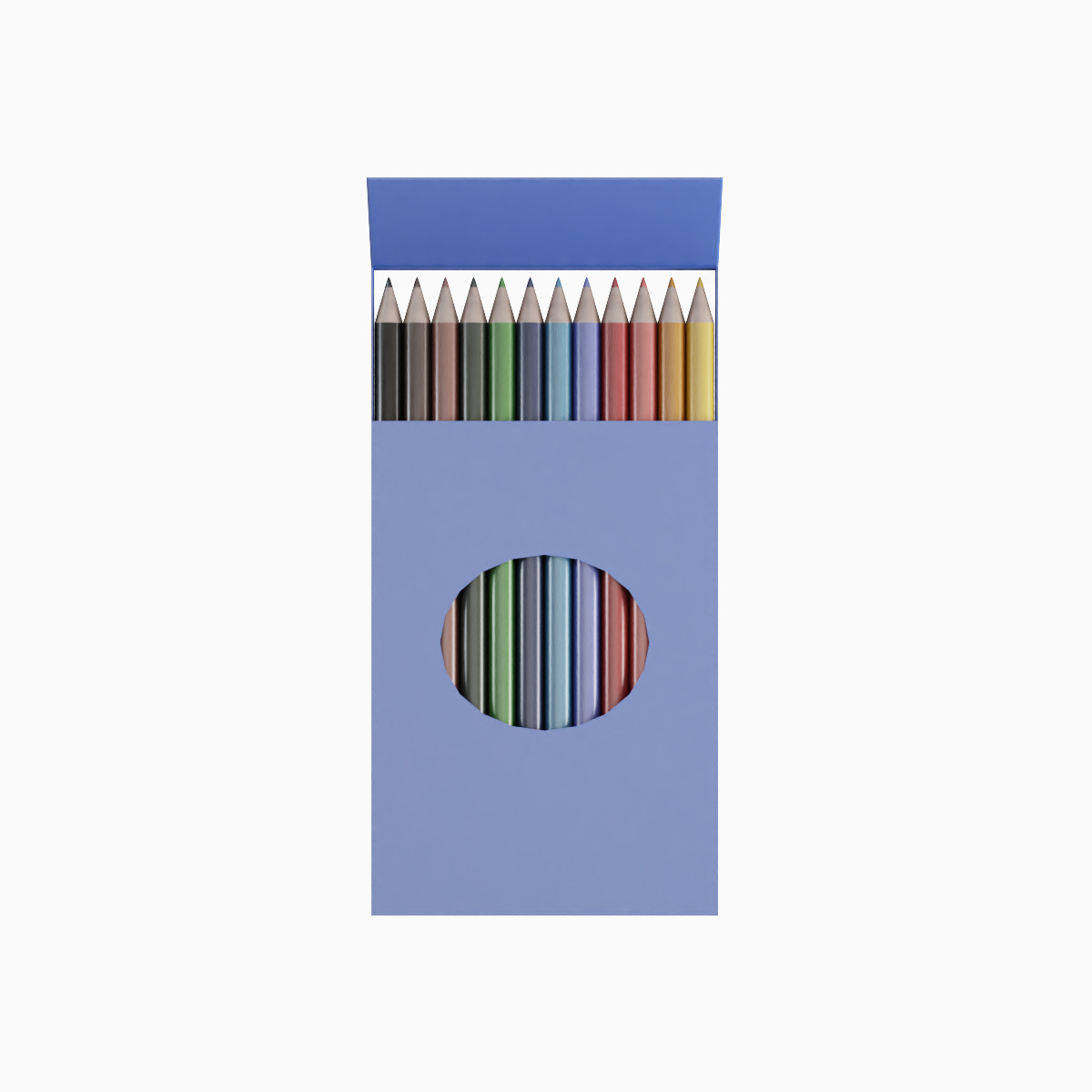 Colored Pencils Pack 03 Low-poly 3D model_4