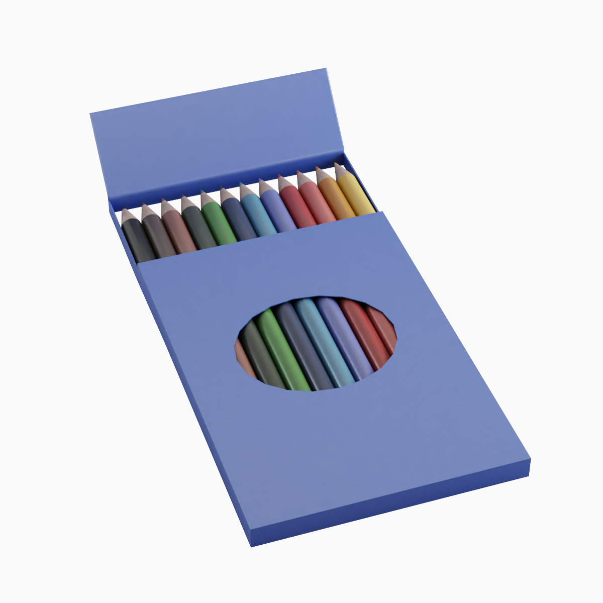 Colored Pencils Pack 03 Low-poly 3D model_1