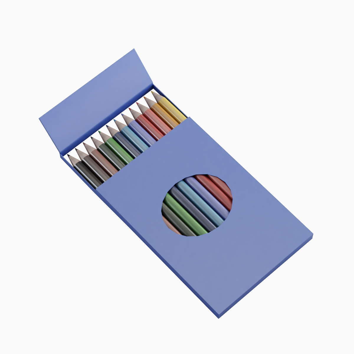 Colored Pencils Pack 03 Low-poly 3D model_5