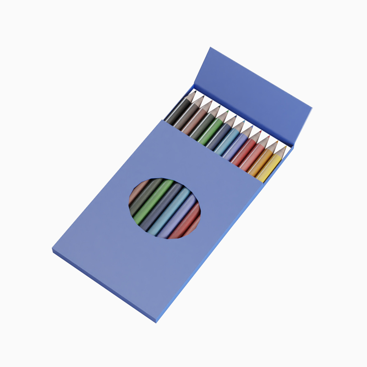Colored Pencils Pack 03 Low-poly 3D model_3
