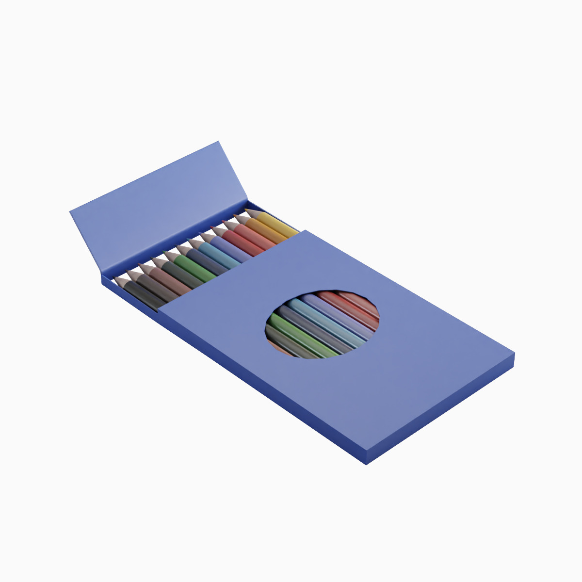 Colored Pencils Pack 03 Low-poly 3D model_2