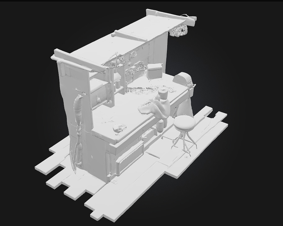 Workspace Nostalgia A Sentimental Glimpse Into Creative Chaos 3D model_6