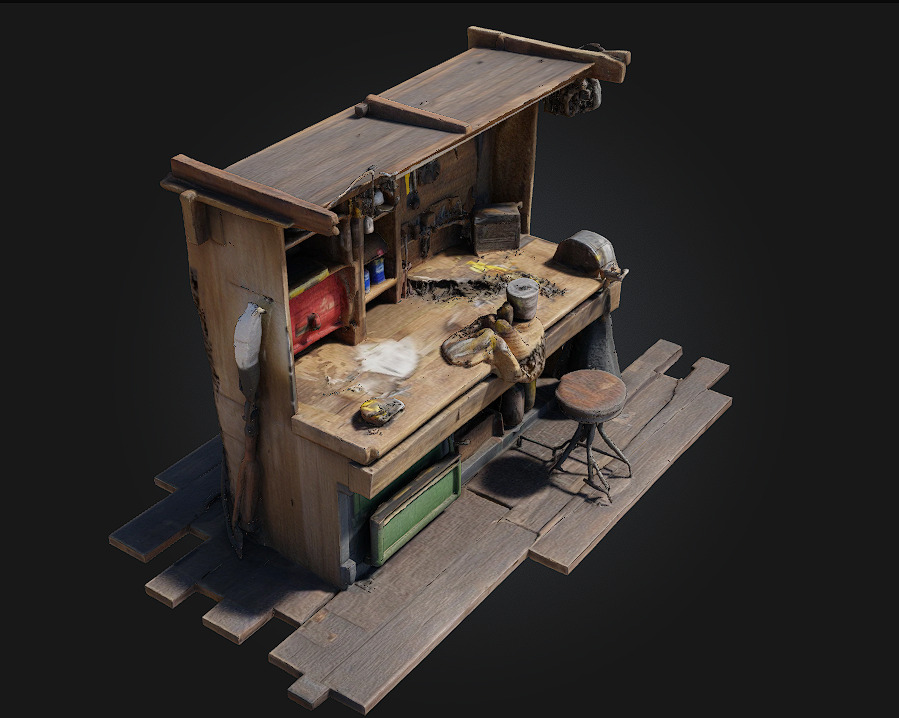 Workspace Nostalgia A Sentimental Glimpse Into Creative Chaos 3D model_5