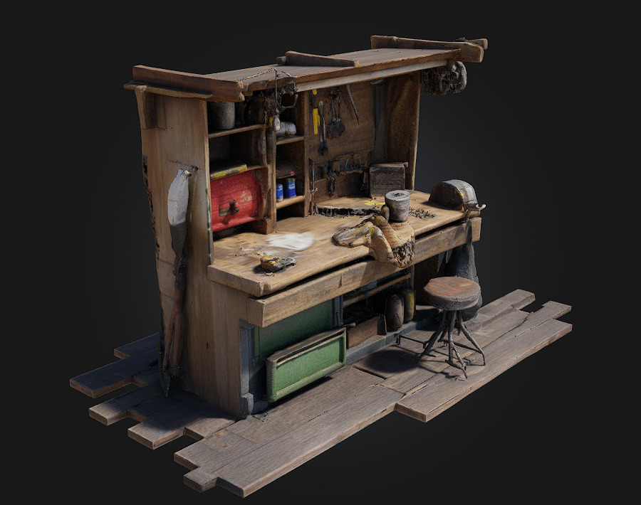 Workspace Nostalgia A Sentimental Glimpse Into Creative Chaos 3D model_1