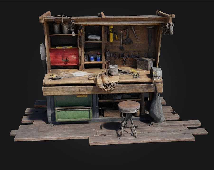 Workspace Nostalgia A Sentimental Glimpse Into Creative Chaos 3D model_4