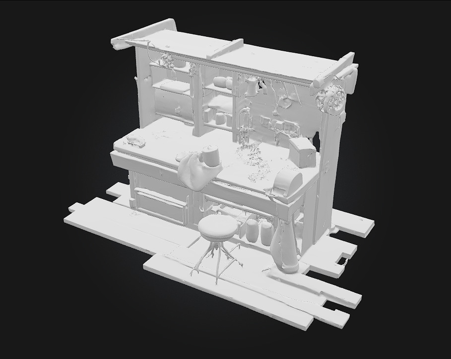 Workspace Nostalgia A Sentimental Glimpse Into Creative Chaos 3D model_7