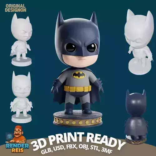 The Cute Guardian of Gotham in 3D 3D print model