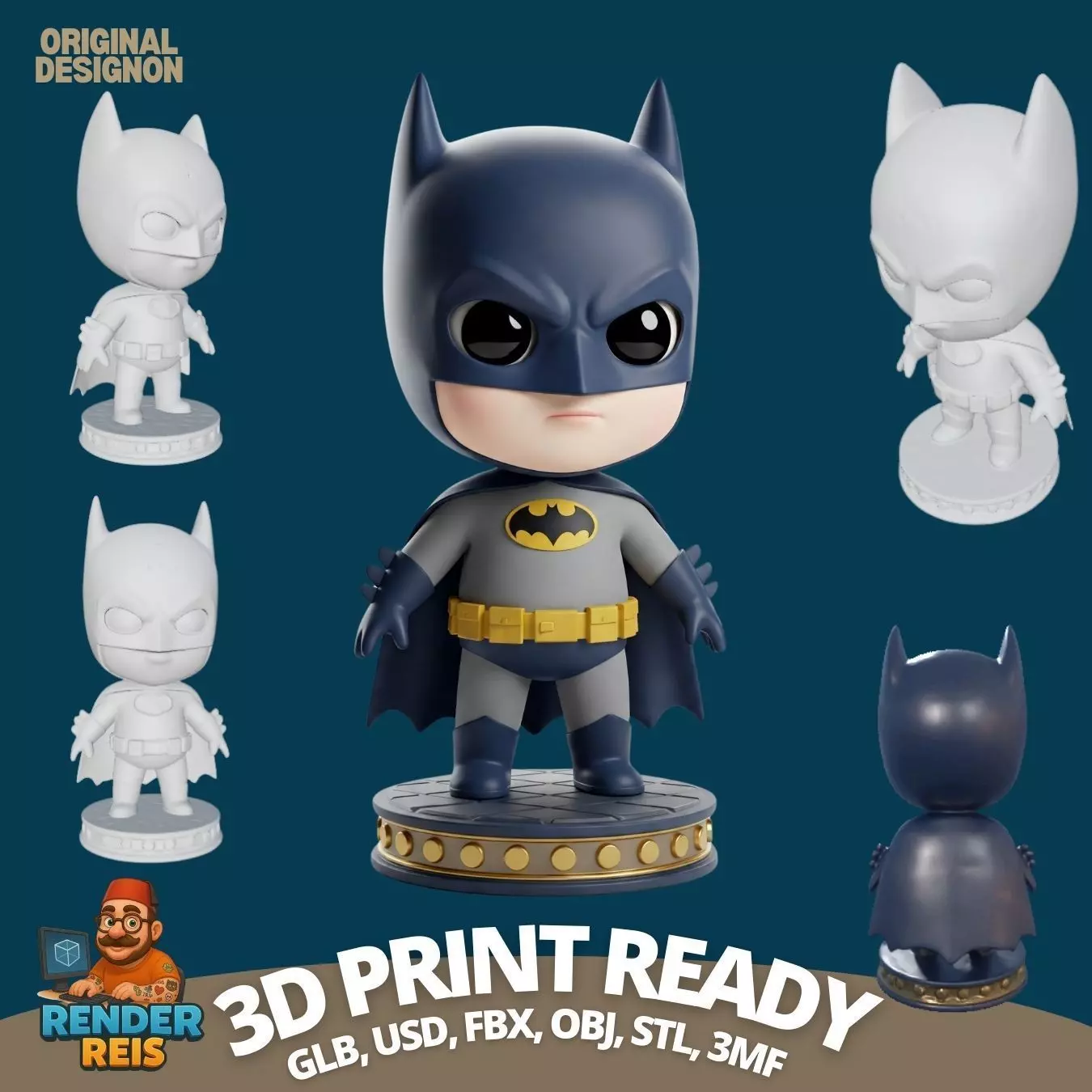The Cute Guardian of Gotham in 3D 3D print model_0